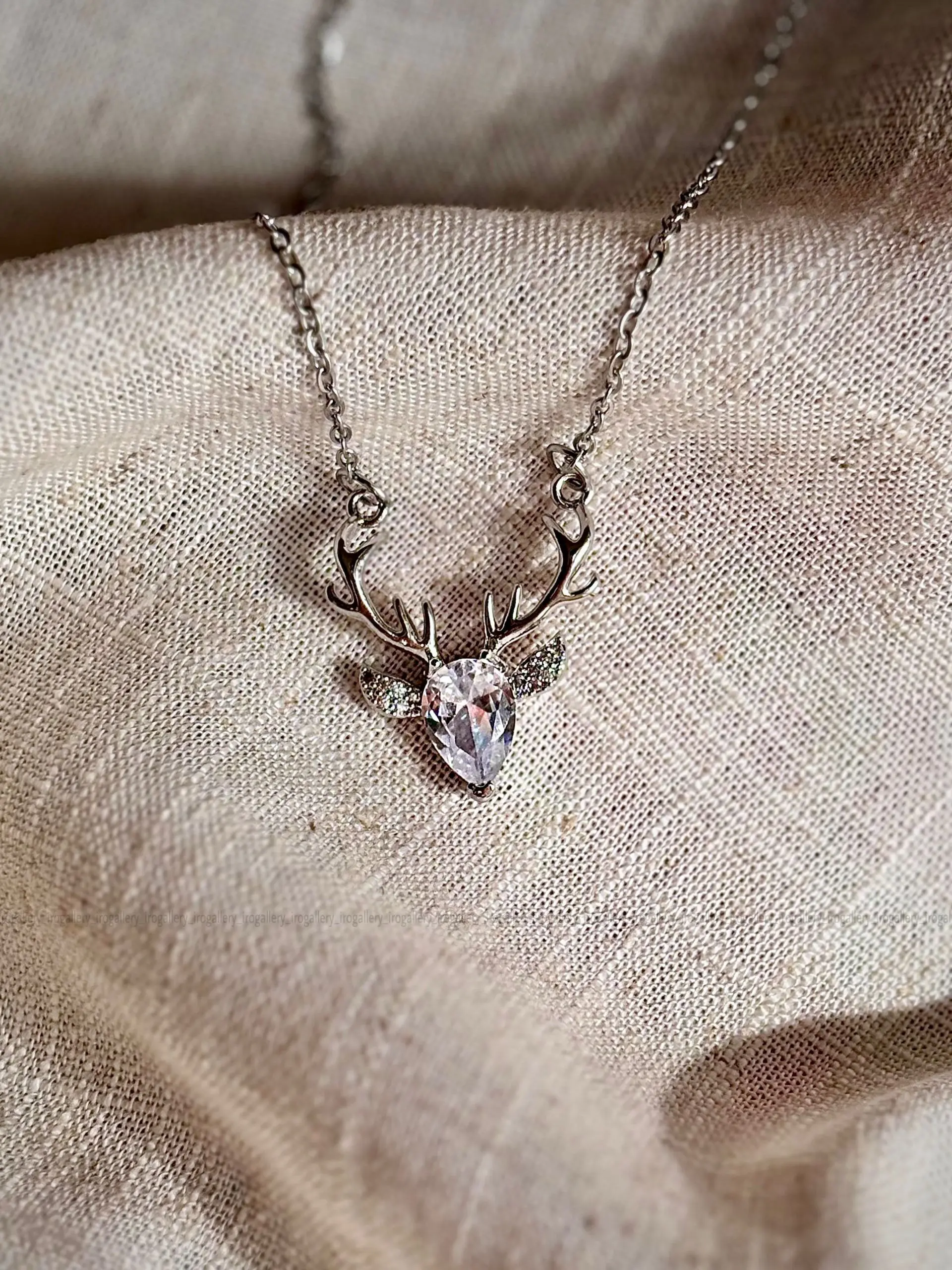 گردنبند جواهری گوزن ✨ - تصویر 3